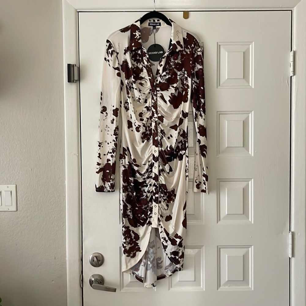 Cow print bodycon dress